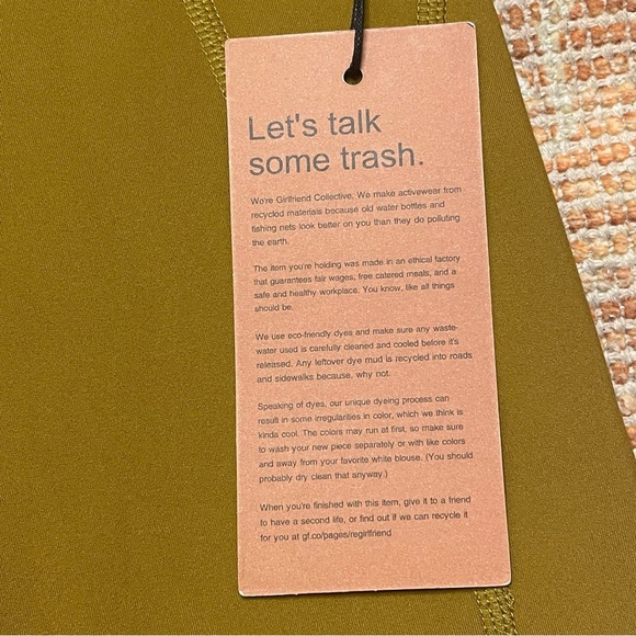 NWT Girlfriend Collective High Waist Capri Leggings Small Olive Green - Picture 8 of 9